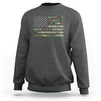 Husband Daddy Protector Hero Sweatshirt Camo American Flag Fathers Day Gifts For Husband Hubby Dad