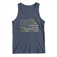 Husband Daddy Protector Hero Tank Top Camo American Flag Fathers Day Gifts For Husband Hubby Dad