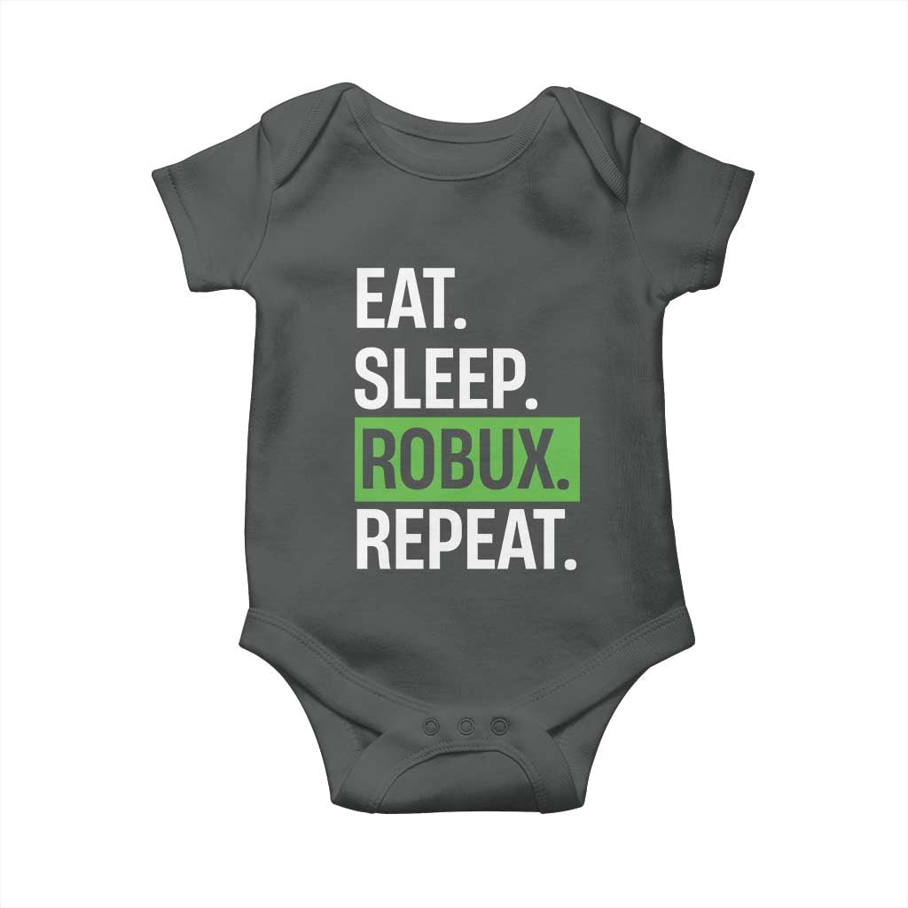 Eat Sleep Roblox Repeat Baby Onesie Funny Video Game Lovers Gamers