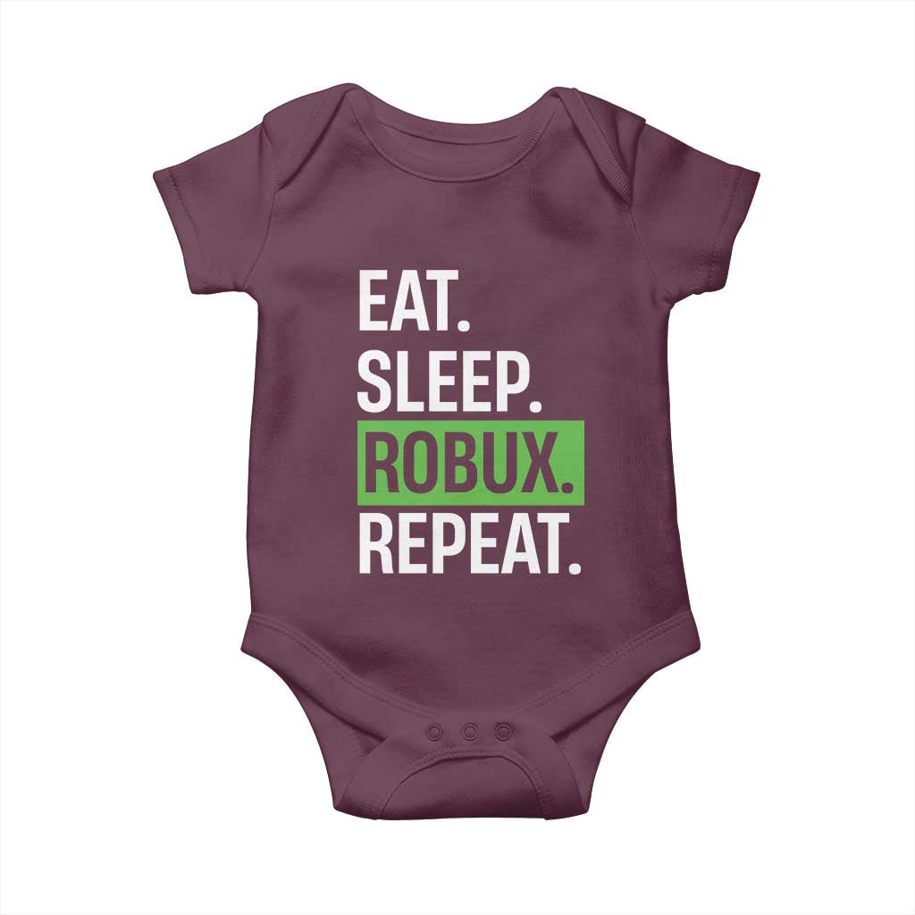 Eat Sleep Roblox Repeat Baby Onesie Funny Video Game Lovers Gamers