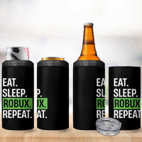 Eat Sleep Roblox Repeat 4 in 1 Can Cooler Tumbler Funny Video Game Lovers Gamers