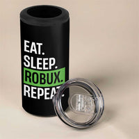 Eat Sleep Roblox Repeat 4 in 1 Can Cooler Tumbler Funny Video Game Lovers Gamers