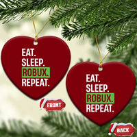 Eat Sleep Roblox Repeat Ceramic Ornament Funny Video Game Lovers Gamers
