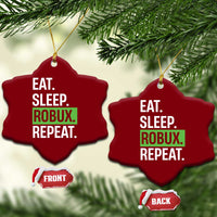Eat Sleep Roblox Repeat Ceramic Ornament Funny Video Game Lovers Gamers