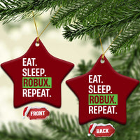Eat Sleep Roblox Repeat Ceramic Ornament Funny Video Game Lovers Gamers