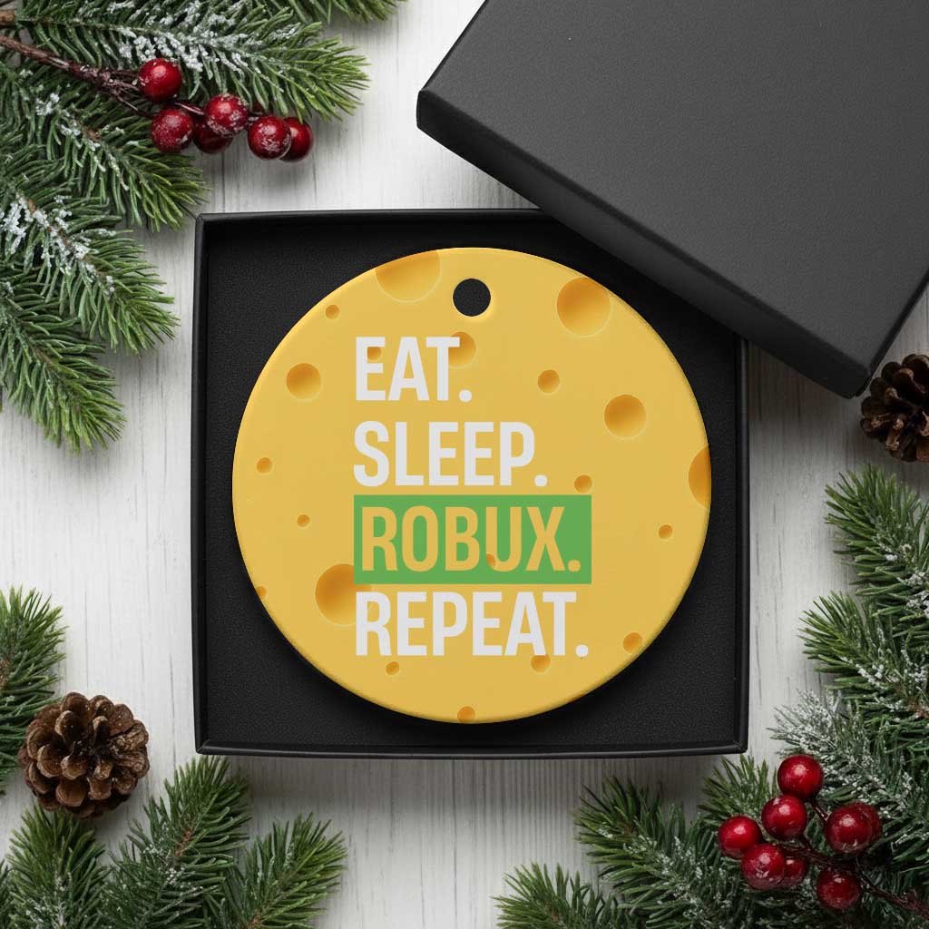 Eat Sleep Roblox Repeat Ceramic Ornament Funny Video Game Lovers Gamers