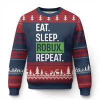 Eat Sleep Roblox Repeat Ugly Christmas Sweater Funny Video Game Lovers Gamers