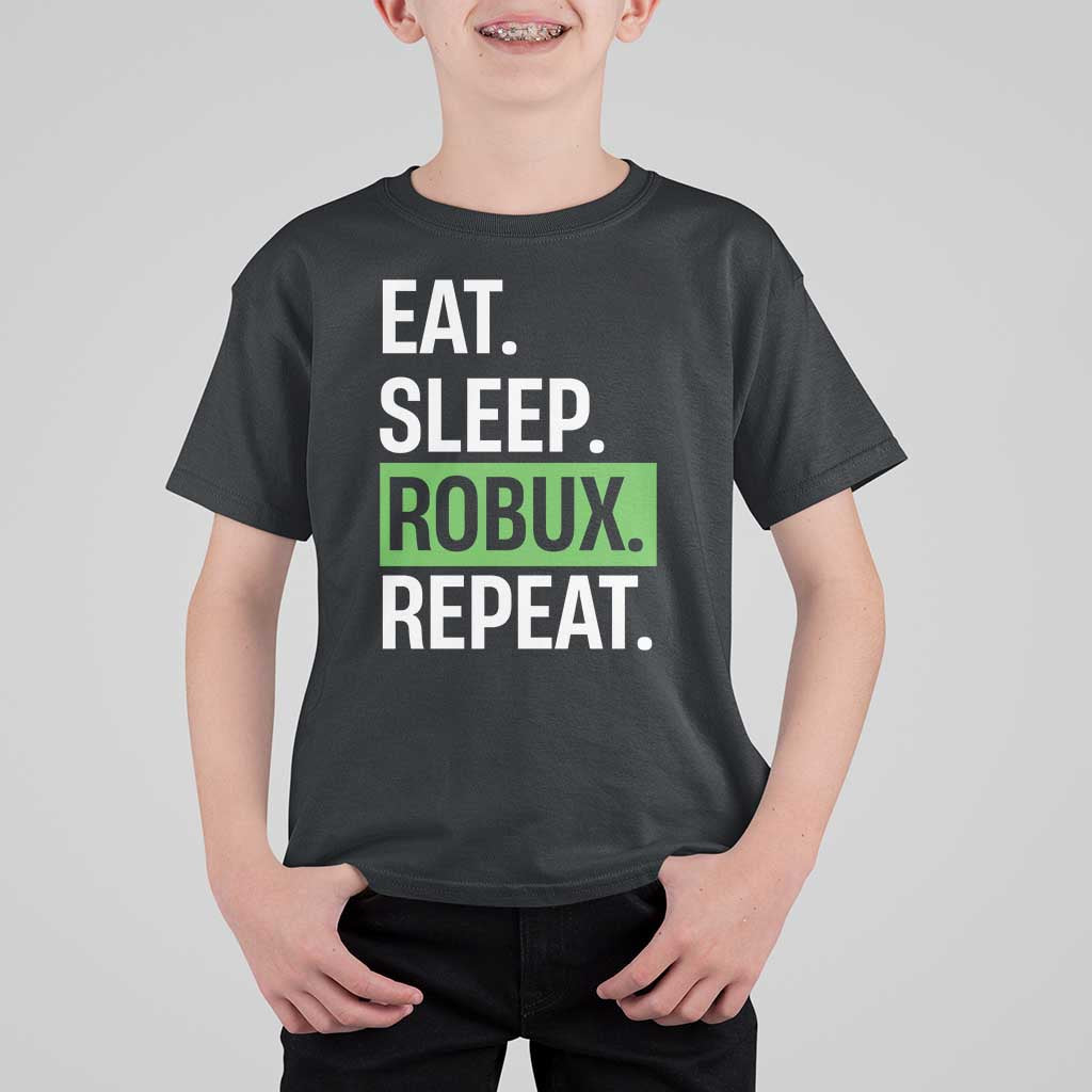 Eat Sleep Roblox Repeat T Shirt For Kid Funny Video Game Lovers Gamers