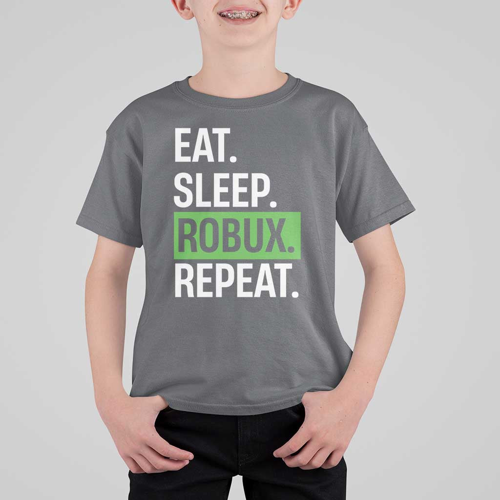 Eat Sleep Roblox Repeat T Shirt For Kid Funny Video Game Lovers Gamers
