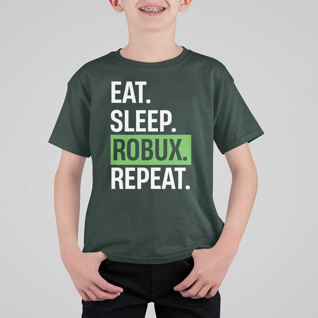 Eat Sleep Roblox Repeat T Shirt For Kid Funny Video Game Lovers Gamers