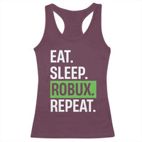 Eat Sleep Roblox Repeat Racerback Tank Top Funny Video Game Lovers Gamers