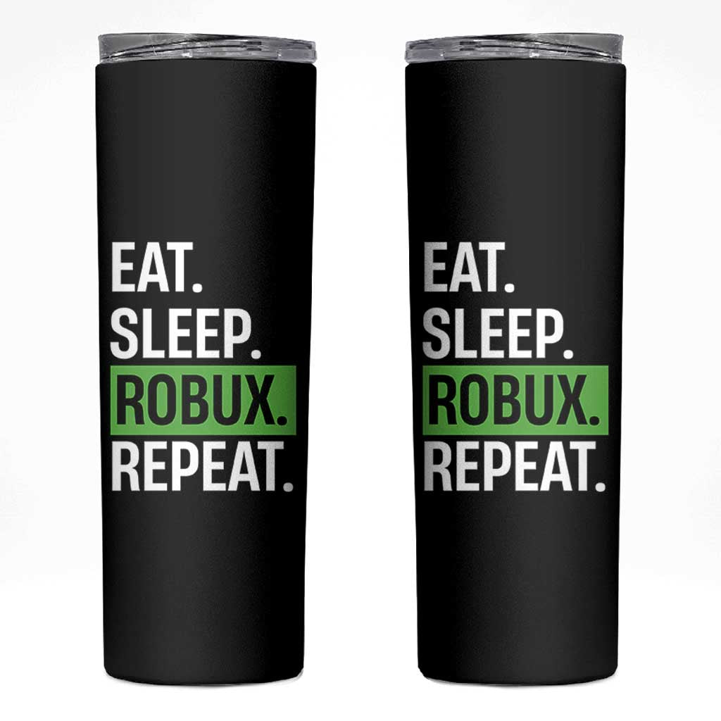 Eat Sleep Roblox Repeat Skinny Tumbler Funny Video Game Lovers Gamers