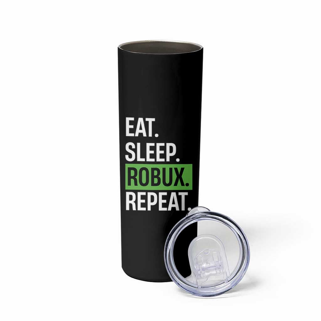Eat Sleep Roblox Repeat Skinny Tumbler Funny Video Game Lovers Gamers