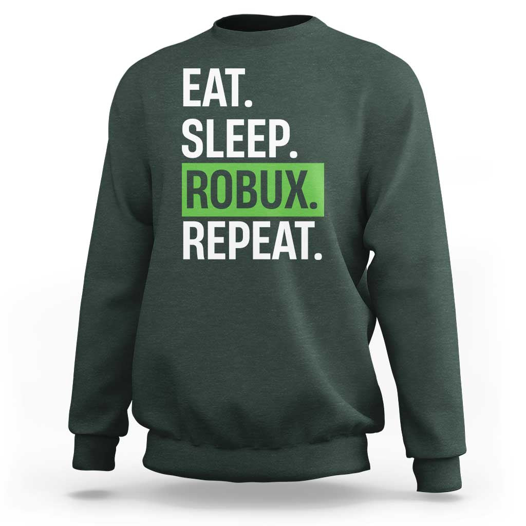 Eat Sleep Roblox Repeat Sweatshirt Funny Video Game Lovers Gamers
