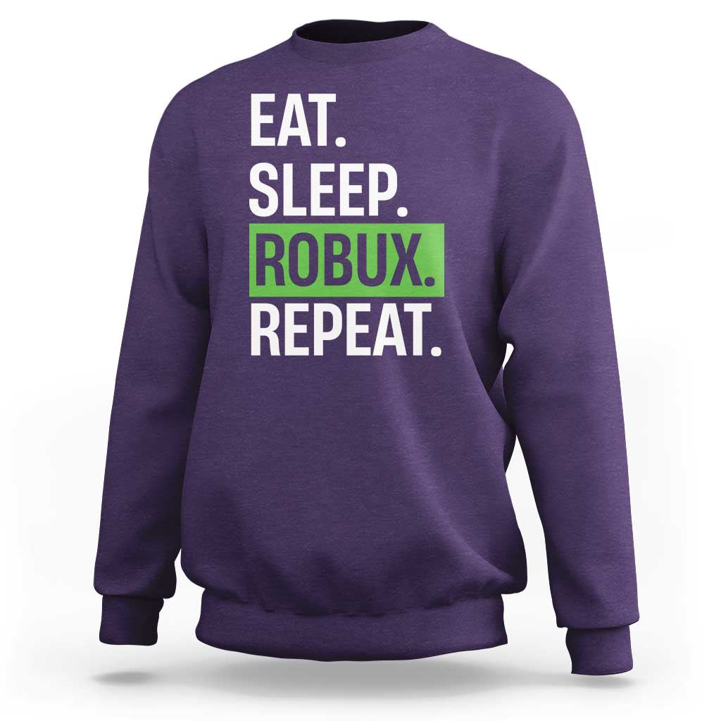 Eat Sleep Roblox Repeat Sweatshirt Funny Video Game Lovers Gamers