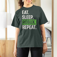 Eat Sleep Roblox Repeat T Shirt For Women Funny Video Game Lovers Gamers