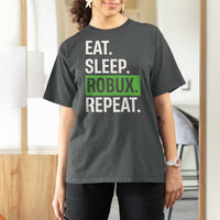Eat Sleep Roblox Repeat T Shirt For Women Funny Video Game Lovers Gamers