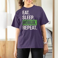 Eat Sleep Roblox Repeat T Shirt For Women Funny Video Game Lovers Gamers