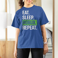 Eat Sleep Roblox Repeat T Shirt For Women Funny Video Game Lovers Gamers