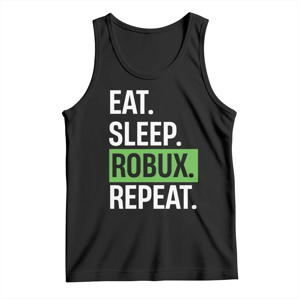 Eat Sleep Roblox Repeat Tank Top Funny Video Game Lovers Gamers