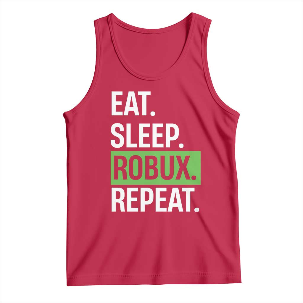 Eat Sleep Roblox Repeat Tank Top Funny Video Game Lovers Gamers