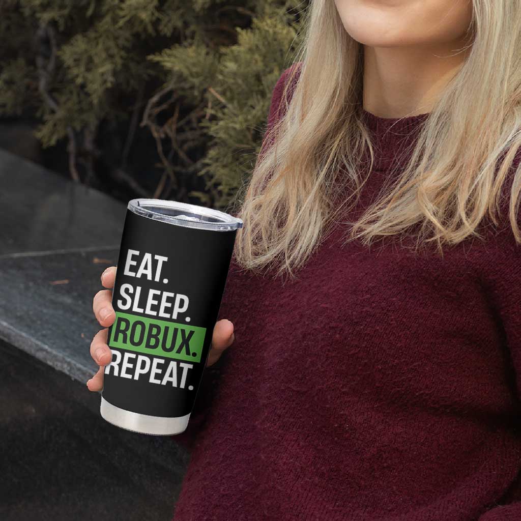 Eat Sleep Roblox Repeat Tumbler Cup Funny Video Game Lovers Gamers