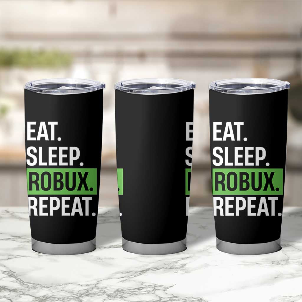 Eat Sleep Roblox Repeat Tumbler Cup Funny Video Game Lovers Gamers