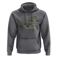Hunting Fishing Loving Hoodie Hunter Fisher Camo American Flag