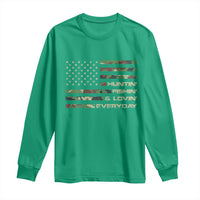 Hunting Fishing Loving Long Sleeve Shirt Hunter Fisher Camo American Flag