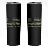 Hunting Fishing Loving Skinny Tumbler Hunter Fisher Camo American Flag