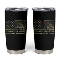 Hunting Fishing Loving Tumbler Cup Hunter Fisher Camo American Flag