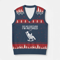 Retirement Gifts For Men V-Neck Knit Sweater Vest Do Not Disturb Im Retired