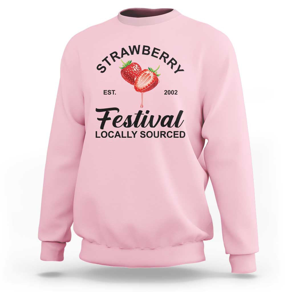 Strawberry Vintage Sweatshirt Summer Fruit Strawberry Festival Cottagecore