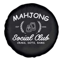 Funny Mahjong Social Club Spare Tire Cover Craks Dots Bams Mahjong Player Game Lovers