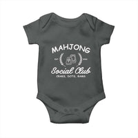 Funny Mahjong Social Club Baby Onesie Craks Dots Bams Mahjong Player Game Lovers