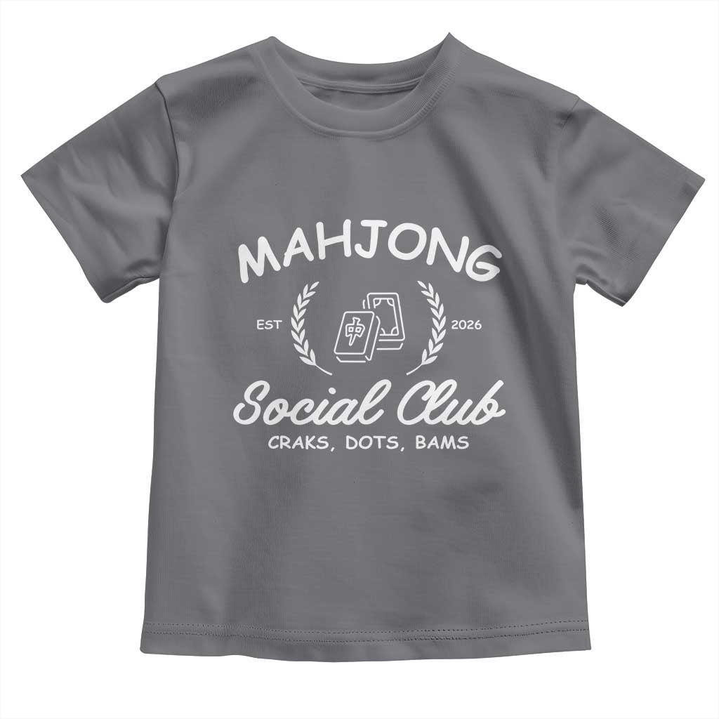 Funny Mahjong Social Club Toddler T Shirt Craks Dots Bams Mahjong Player Game Lovers