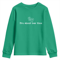 Funny Its About Bam Time Mahjong Players Youth Sweatshirt