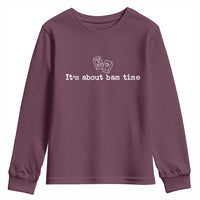 Funny Its About Bam Time Mahjong Players Youth Sweatshirt