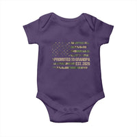Promoted To Grandpa Est. 2026 Baby Onesie Retro Camo American Flag - Wonder Print Shop