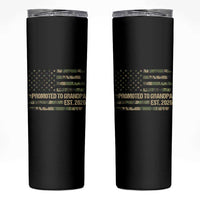 Promoted To Grandpa Est. 2026 Skinny Tumbler Retro Camo American Flag - Wonder Print Shop