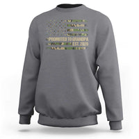 Promoted To Grandpa Est. 2026 Sweatshirt Retro Camo American Flag - Wonder Print Shop