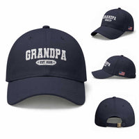 Grandpa Est 2026 Baseball Cap Promoted To Grandpa Paternity Fathers Day