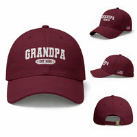 Grandpa Est 2026 Baseball Cap Promoted To Grandpa Paternity Fathers Day