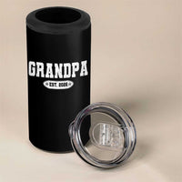Grandpa Est 2026 4 in 1 Can Cooler Tumbler Promoted To Grandpa Paternity Fathers Day - Wonder Print Shop