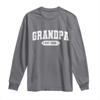 Grandpa Est 2026 Long Sleeve Shirt Promoted To Grandpa Paternity Fathers Day - Wonder Print Shop