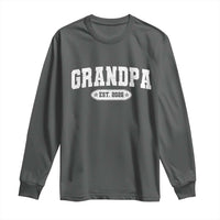Grandpa Est 2026 Long Sleeve Shirt Promoted To Grandpa Paternity Fathers Day - Wonder Print Shop