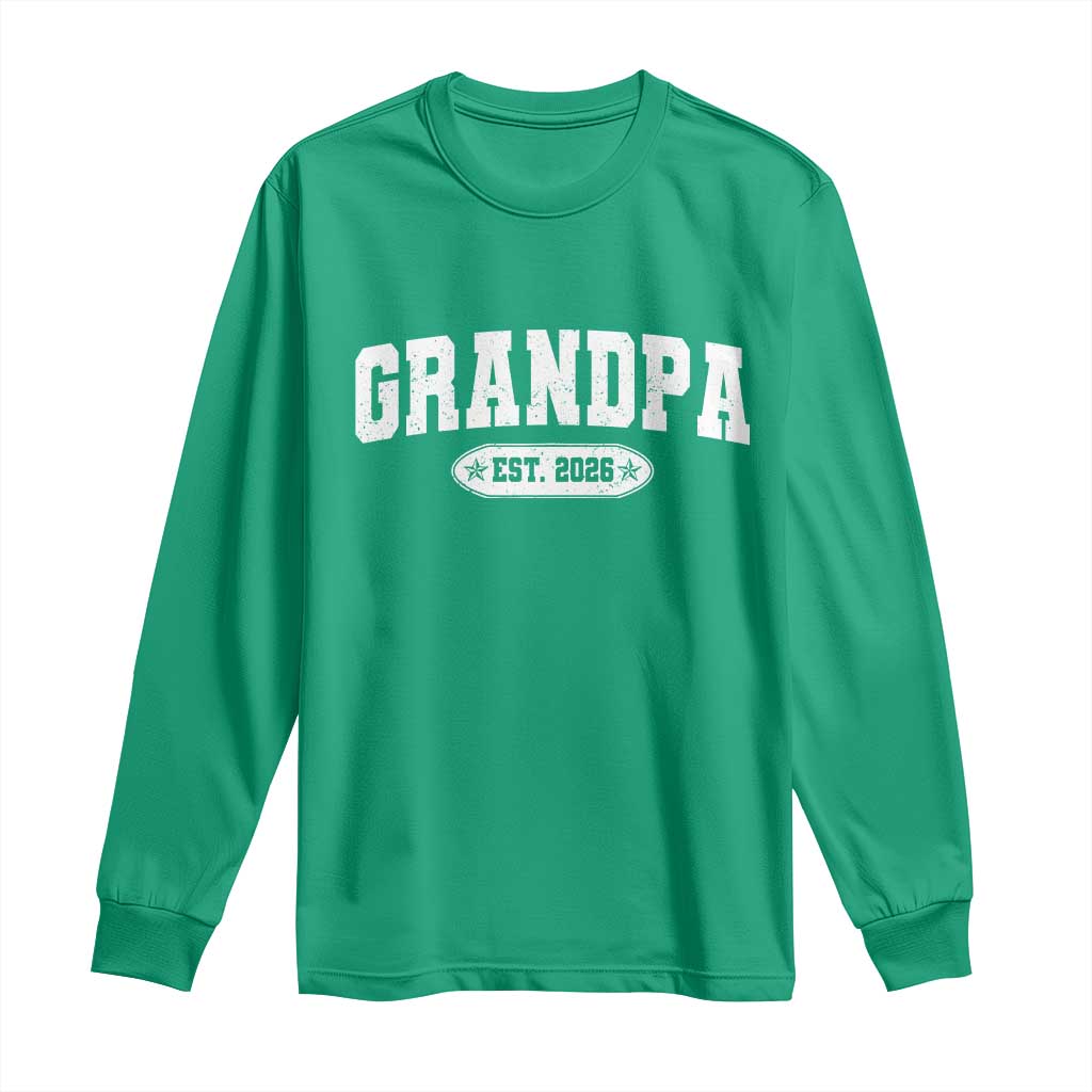 Grandpa Est 2026 Long Sleeve Shirt Promoted To Grandpa Paternity Fathers Day - Wonder Print Shop