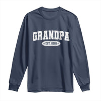 Grandpa Est 2026 Long Sleeve Shirt Promoted To Grandpa Paternity Fathers Day - Wonder Print Shop