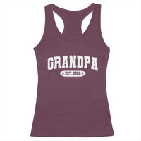 Grandpa Est 2026 Racerback Tank Top Promoted To Grandpa Paternity Fathers Day - Wonder Print Shop