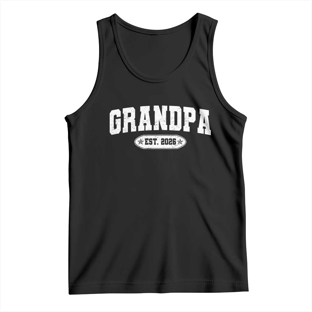 Grandpa Est 2026 Tank Top Promoted To Grandpa Paternity Fathers Day - Wonder Print Shop